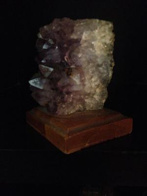 Drusa De Amatista Con Su Base Piedra Semipreciosa Cuarzo