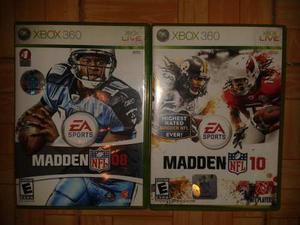 Juegos Originales De Madde Nfl 08 Y 10 Xbox 360 Combo Oferta