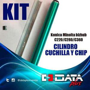 Kit (cilindro-cuchilla-chip) Konica Minolta Bizhub C220 C280