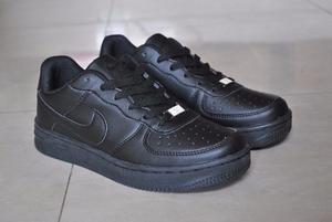 Kp3 Zapatos Nike Air Force One Negro All Black 35 Al 40