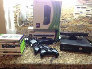 Xbox 360 En Perfecto Estado + Kinect +2controles +10 Juegos