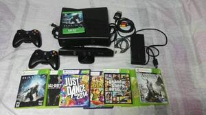 Xbox 360 Slim 4 Gb + Kinect + 2 Mandos + Juegos