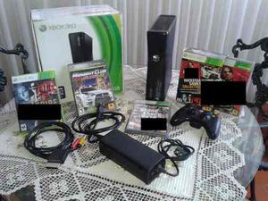 Xbox 360 Slim 4 Gb Ram 1 Control + Pack De Juegos