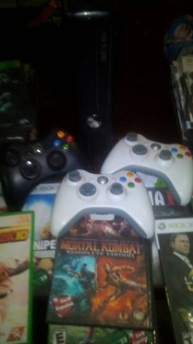 Xbox Slim Con Juegos Y Controles Inalambricos