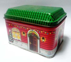 Coleccionable Caja De Lata Casa Roja Y Verde Torontos Savoy