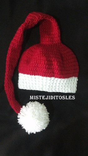 Gorro Tejido Crochet Navidad Bebe Niña Niño Adulto Elfo