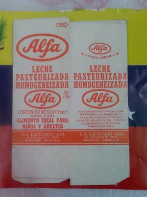 Leche Alfa De Carton Nuevo (coleccion)