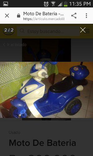 Vendo Moto De Niño De Bateria