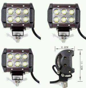 Faros Led De 6 Led 18w