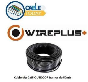 Cable Utp Cat 5 Outdoor 50 Mts Ideal Cctv Y Redes Wireplus+