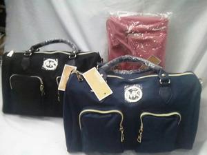 Carteras Mk Baul Dos Bolsillo Material Nuevo En Tela Blu Jea