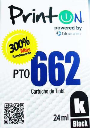 Cartucho Printon Pto 662 Black