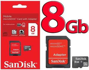 Memoria Microsd Sd Hc 8gb Sandisk Camara Celular Tablet Pc