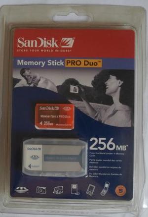 Memoria Y Adaptador Stick Pro Duo 256 Mb Nuevo Sandisk