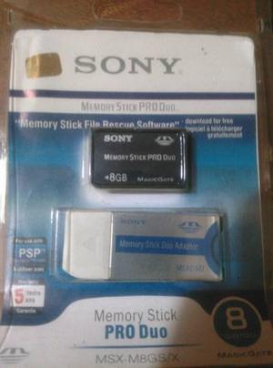 Memory Stick Pro Duo 8gb Sony