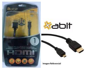 Cable Hdmi A Micro Hdmi Punta Dorada De 1 Metro Abit-230