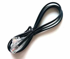 Cable De Extensión Telefónico / Color Negro / Blanco Rj-11