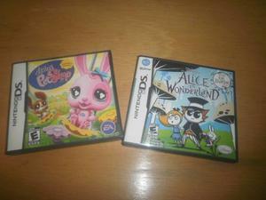 2 Juegos Ds: Alice In Wonderland, Littlest Pet Shop