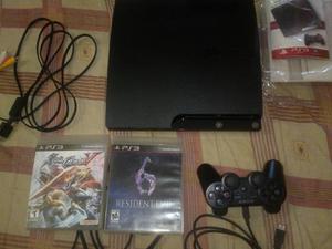 Playstation 3 Slim 160 Gb 1 Control + 2 Juegos