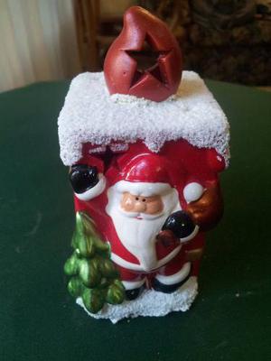 Adornos De Navidad En Ceramica Portavelas Decoracion Navidad