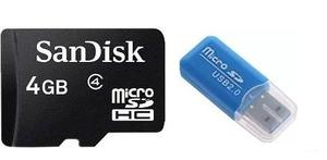 Memoria Microsd 4gb Con Adaptador Usb
