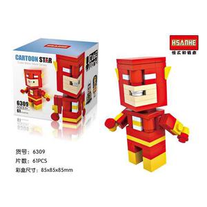 Flash Hsanhe  Lego 3d Dc Jla 9 Cms De Alto 61 Pcs