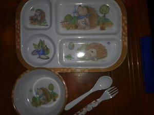 Juego De Platos Y Cubiertos Para Niños En Oferta