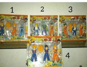 Juguetes Dragon Ball Z Set De 3 Figuras Goku Vegeta Sayajin