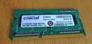 Memoria Crucial Ddr3 2gb Sodimm Para Laptop Super Precio