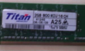 Memoria Ram Ddr2 2gb 800 Pc Titan Original. Usada