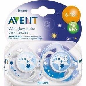 Set De Chupones Nocturnos Luminosos Philips Avent 6-18 Meses