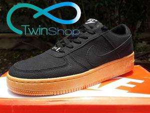 Zapatos Deportivos Nike Air Force One Negro Miel Gamuzadoaf1