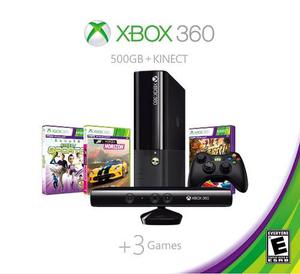 Xbox 360 E 4gb Con Control Inalámbrico + Kinect+ 3 Juegos