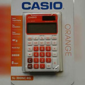 Calculadora Casio Sl 300nc Re 8 Digitos Solar Naranja