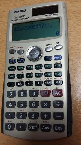 Calculadora Financiera Casio Fc-200v -two Way Power