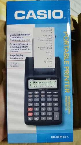 Calculadora Sumadora Casio Hr8tm, 100% Original
