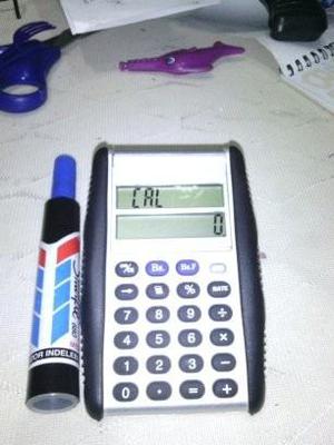 Calculadora Sumadora De Bolsillo, Con Tapa Y Con Bateria