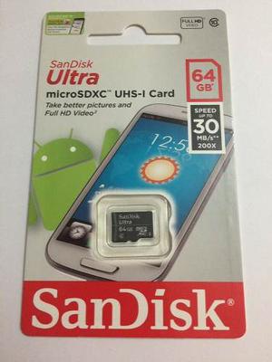 Memoria Micro Sd Sandisk Ultra De 64gb Clase 10 Original