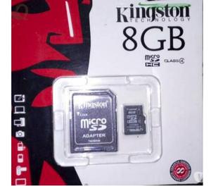 Memoria Microsd Kingston Con Adaptador De 8 Gb
