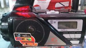 Radio Reproductor Recargables Linterna Usb Card Nuevo