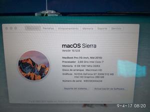 Macbook Pro (15 Pulgadas) 2.66ghz Intel Core I7