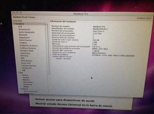Macbook Pro 15 Pulgadas Core I5 Intel A 2,4 Ghz ()