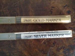 Plumillas Gold Y Silver Marker Marca Pilot Para Dibujo
