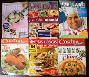Revistas Y Libros De Cocina Son 25 En Total.
