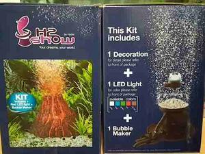 Volcan Para Acuario Adorno Especial Con Difusor Burbujas Led