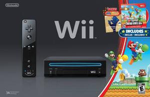 Consola Wii Negra Con La Wii Fit Plus