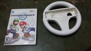 Mario Kart Wii Con Volante Y Un Wii Remote Nero
