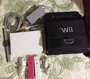 Nintendo Wii + 2 Controles + 5 Juegos + Bolso