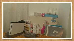 Nintendo Wii + Control Wii Nunchuk + Guitarra + Juegos Usado