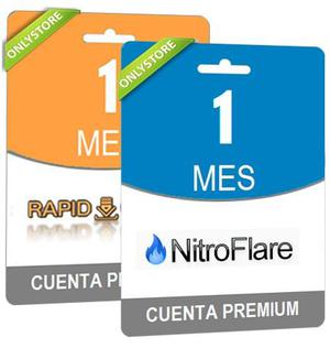 Pack Cuenta Premium Rapidgator Y Nitroflare 30 Dias Original